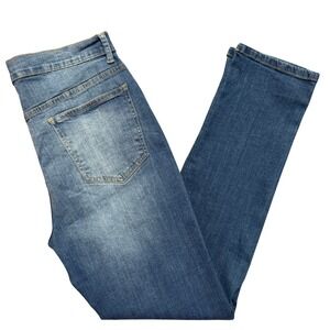 Banana Republic Mens Travel Jean 34x32 Slim Fit Fade Blue Denim Washwell Stretch